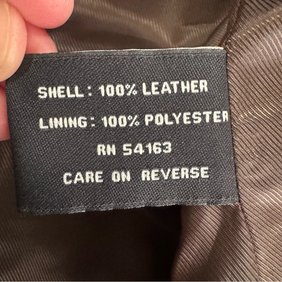 Guess Vintage Dark Brown Leather Button Blazer Jacket Women Size Large - Picture 7 of 11